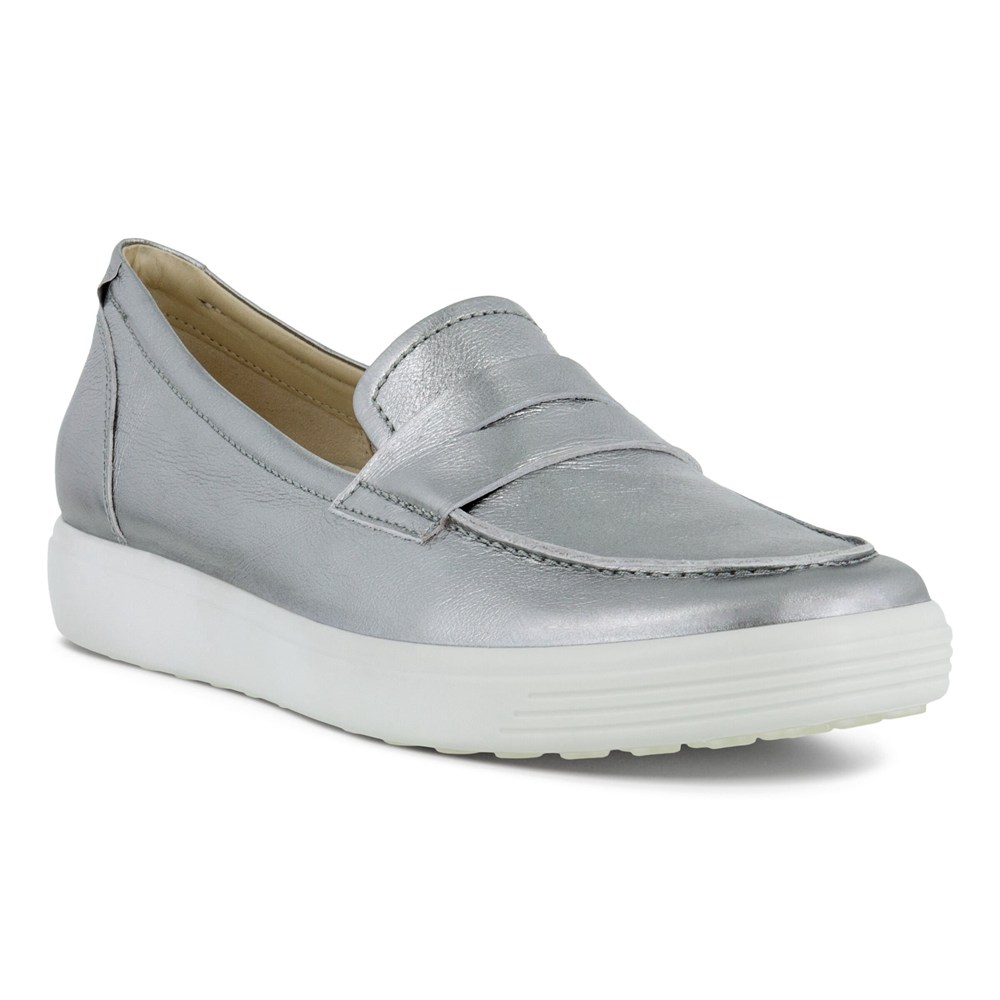 Loafers Mujer - ECCO Soft 7 - Plateados - FUG216508